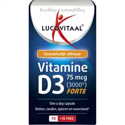 Albert Heijn Lucovitaal D3 75mcg forte vitamine capsules aanbieding