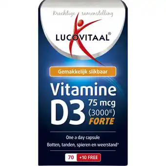 Albert Heijn Lucovitaal D3 75mcg forte vitamine capsules aanbieding