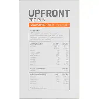 Albert Heijn Upfront Pre run sinaasappel smaak aanbieding