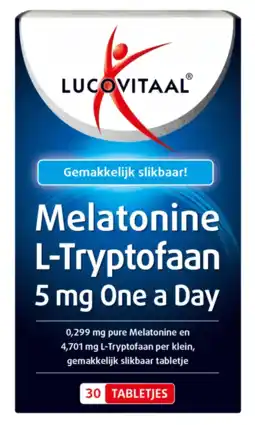 Albert Heijn Lucovitaal Melatonine l-tryptofaan tabletten aanbieding