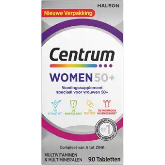 Albert Heijn Centrum Women 50+ multivitaminen tabletten aanbieding