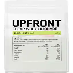 Albert Heijn Upfront Clear whey limonade limoen munt smaak aanbieding