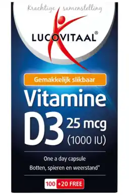 Albert Heijn Lucovitaal Vitamine D3 25 mcg capsules aanbieding