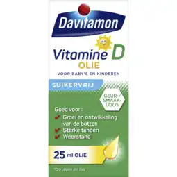 Albert Heijn Davitamon Vitamine d olie voor baby's en kinderen aanbieding