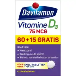 Albert Heijn Davitamon Vitamine D 75mcg smelttabletten aanbieding