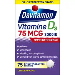 Albert Heijn Davitamon Vitamine D 75mcg smelttabletten aanbieding