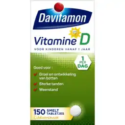 Albert Heijn Davitamon Vitamine d citroensmaak smelttabletjes aanbieding
