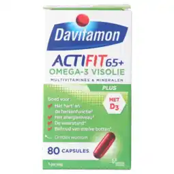 Albert Heijn Davitamon Actifit 65+ omega-3 visolie capsules aanbieding