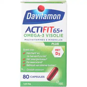 Albert Heijn Davitamon Actifit 65+ omega-3 visolie capsules aanbieding