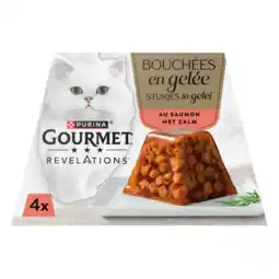 Albert Heijn Gourmet Revelations stukjes in gelei met zalm aanbieding