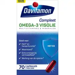 Albert Heijn Davitamon Compleet omega-3 visolie capsules aanbieding