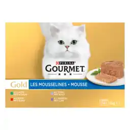 Albert Heijn Gourmet Gold mousse met konijn rund kalf lam aanbieding