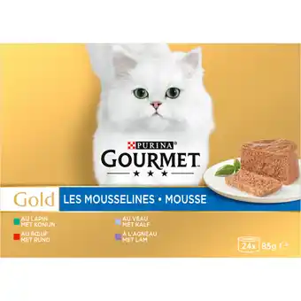 Albert Heijn Gourmet Gold mousse met konijn rund kalf lam aanbieding