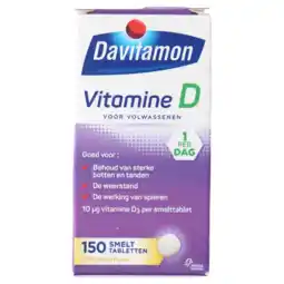 Albert Heijn Davitamon Vitamine D smelttabletten citroen aanbieding