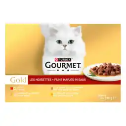 Albert Heijn Gourmet Gold fijne hapjes met rund kalkoen zalm aanbieding