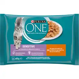 Albert Heijn Purina ONE Sensitive met kip en wortels aanbieding