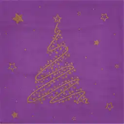 Albert Heijn AH Excellent Servet boom paars 33x33cm aanbieding