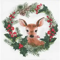 Albert Heijn AH Excellent Servet hert hulst 33x33cm aanbieding