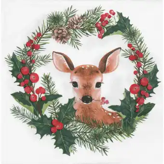 Albert Heijn AH Excellent Servet hert hulst 33x33cm aanbieding