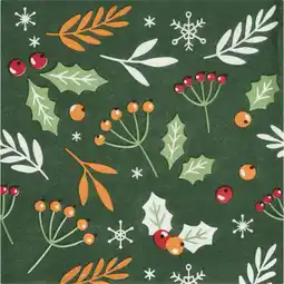 Albert Heijn AH Excellent Servet figuurtjes groen 33x33cm aanbieding