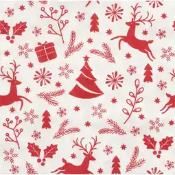 Albert Heijn AH Excellent Servet rood figuurtje 33x33cm aanbieding