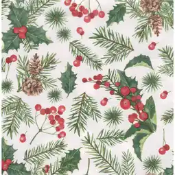 Albert Heijn AH Excellent Servet hulst allover 24x24cm aanbieding