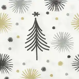 Albert Heijn AH Excellent Servet wit boompjes 40x40cm aanbieding