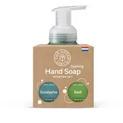 Albert Heijn The Green Lab Co. Starterset handzeep eucalyptus basilicum aanbieding
