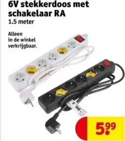 Kruidvat 6V stekkerdoos met schakelaar RA aanbieding