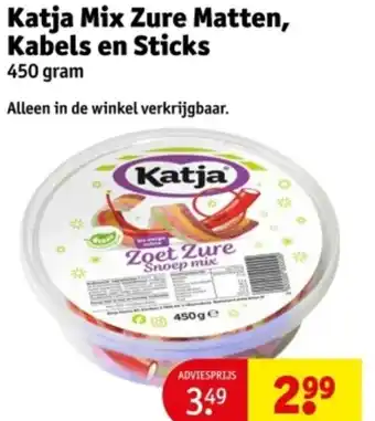 Kruidvat Katja Mix Zure Matten, Kabels en Sticks aanbieding
