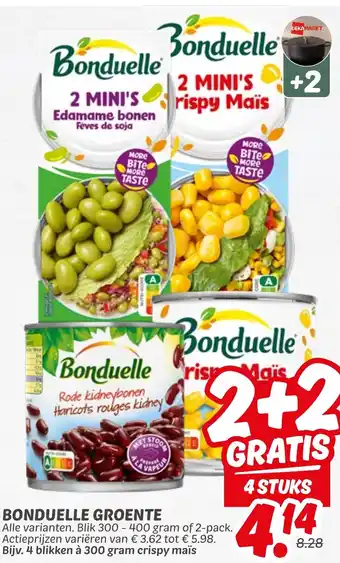 Dekamarkt Bonduelle Groente aanbieding