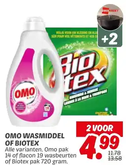Dekamarkt Omo Wasmiddel Of Biotex aanbieding