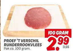 Dekamarkt Proef 't Verschil Runderrookvlees aanbieding