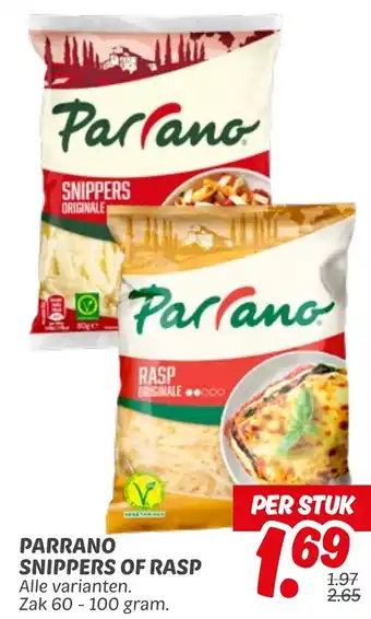 Dekamarkt Parrano Snippers of Rasp aanbieding