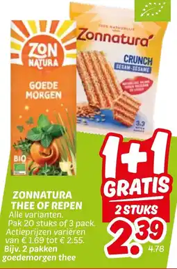 Dekamarkt Zonnatura Thee of Repen aanbieding