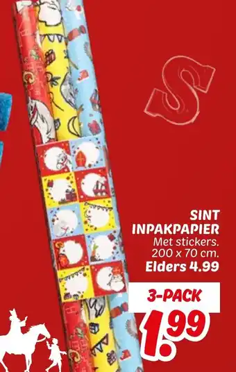 Dekamarkt Sint Inpakpapier aanbieding