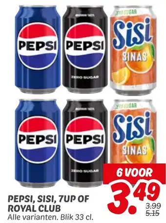 Dekamarkt Pepsi, Sisi, 7up of Royal Club aanbieding