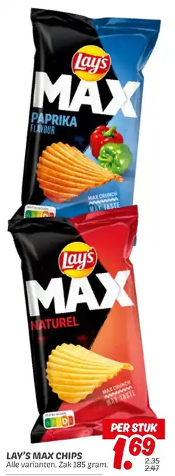 Dekamarkt Lay's Max Chips aanbieding