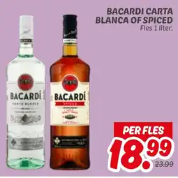 Dekamarkt Bacardi Carta Blanca of Spiced aanbieding