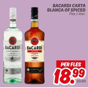 Dekamarkt Bacardi Carta Blanca of Spiced aanbieding