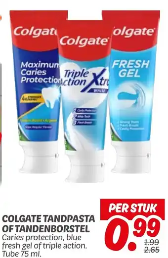 Dekamarkt Colgate Tandpasta of Tandenborstel aanbieding
