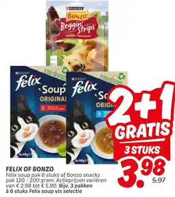 Dekamarkt Felix of Bonzo aanbieding