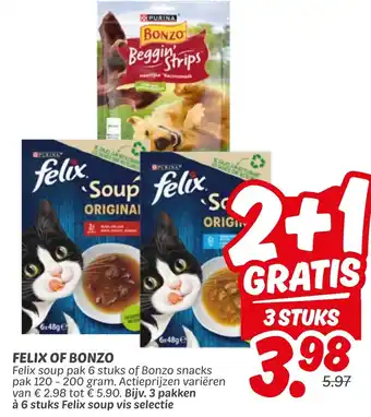 Dekamarkt Felix of Bonzo aanbieding