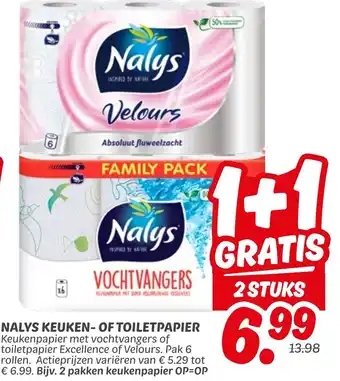 Dekamarkt Nalys Keuken- of Toiletpapier aanbieding