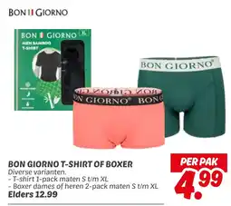 Dekamarkt Bon Giorno T-Shirt of Boxer aanbieding