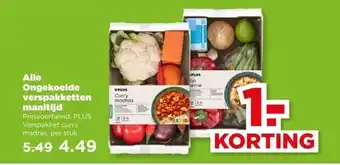 PLUS Alle Ongekoelde verspakketten maaltijd aanbieding