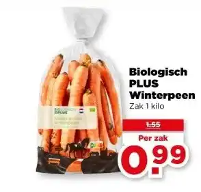 PLUS Biologisch PLUS Winterpeen aanbieding