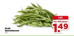 PLUS PLUS Sperziebonen aanbieding