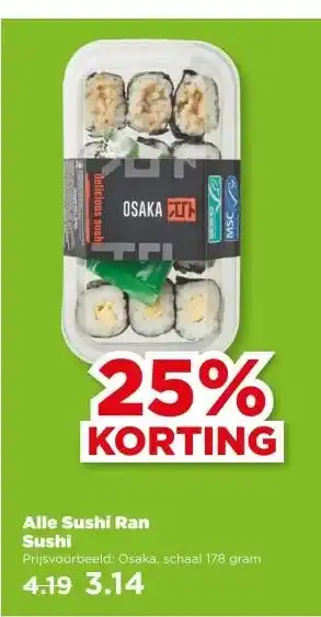 PLUS Alle Sushi Ran Sushi aanbieding