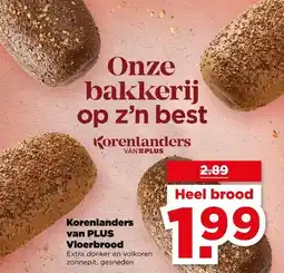 PLUS Korenlanders van PLUS Vloerbrood aanbieding